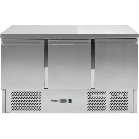 Stół chłodniczy 3-drzwiowy z blatem roboczym YATO Stoły chłodnicze - 4store.pl