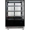 Witryna chłodnicza 400 l, 90x80x144, czarna