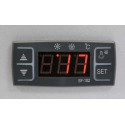 Witryna chłodnicza 100 l srebrna - panel sterowania z wyświetlaczem temperatury