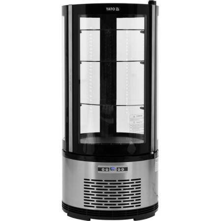 Witryna chłodnicza 100 l, 48x48x103, czarna YATO Szafy chłodnicze - 4store.pl