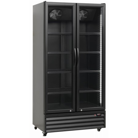 Szafa chłodnicza przeszklona 776 l, czarna Imp02 Szafy chłodnicze - 4store.pl