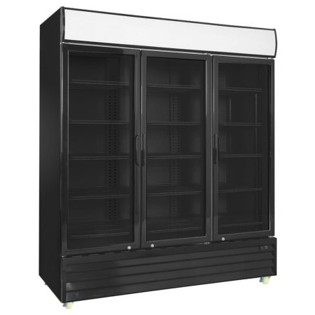 Szafa chłodnicza przeszklona 1600 l, czarna Imp02 Szafy chłodnicze - 4store.pl