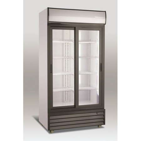 Szafa chłodnicza przeszklona 800 l, drzwi przesuwne Imp02 Szafy chłodnicze - 4store.pl