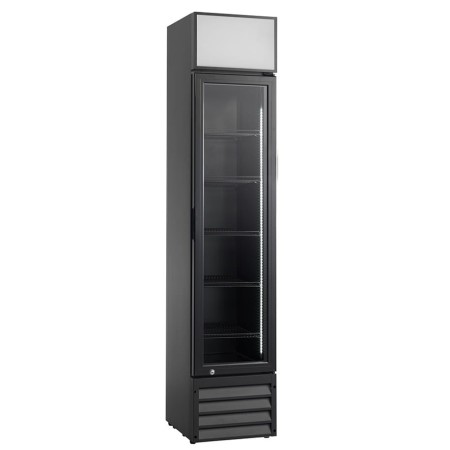 Szafa chłodnicza przeszklona 160 l, czarna Imp02 Szafy chłodnicze - 4store.pl