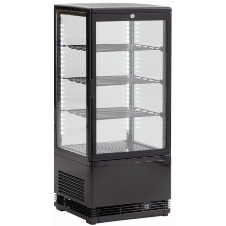Witryna chłodnicza cukiernicza, nablatowa 78 l, czarna Imp02 Witryny cukiernicze - 4store.pl