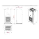 Sterylizator Sterylis Pure Air Smart - rysunek techniczny z wymiarami