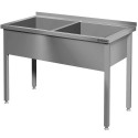 Stół z basenem 2-komorowym spawany 1200x600x850 mm h-300 mm