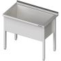 Stół z basenem 1-komorowym spawany 800x600x850 mm h-400 mm Stalgast Sp. z o.o. Stoły nierdzewne - 4store.pl