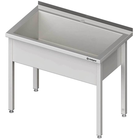 Stół z basenem 1-komorowym spawany 800x700x850 mm h-300 mm Stalgast Sp. z o.o. Stoły nierdzewne - 4store.pl