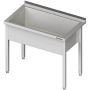 Stół z basenem 1-komorowym spawany 800x700x850 mm h-300 mm Stalgast Sp. z o.o. Stoły nierdzewne - 4store.pl
