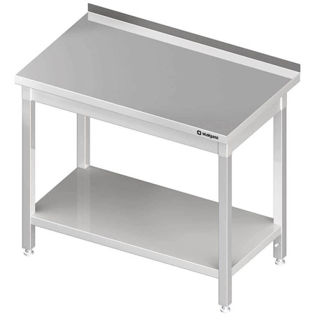 Stół stalowy z półką, przyścienny, skręcany, 1800x600x850 mm Stalgast Sp. z o.o. Stoły nierdzewne - 4store.pl