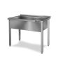 Stół z basenem 1-komorowym spawany 600x600x850 mm h-300 mm Stalgast Sp. z o.o. Stoły nierdzewne - 4store.pl
