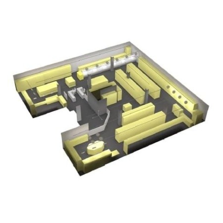 Projekt, plan oświetlenia sali sprzedaży LED formula Plan oświetlenia - 4store.pl
