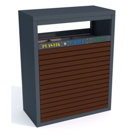 Kosz do odpadów Amant modułowy 3x80 l Kra03 Kosze do segregacji odpadów - 4store.pl