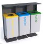 Kosz do segregacji Heros III 3x80 l Kra03 Kosze do segregacji odpadów - 4store.pl