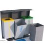 Kosz do segregacji Heros III 3x80 l Kra03 Kosze do segregacji odpadów - 4store.pl