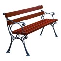 Ławka Standard z podłokietnikiem 150 cm deski świerkowe impregnowane, aluminiowa