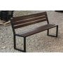 Ławka Modern 150 cm deski świerkowe lakierowane, stalowa Kra14 Mała Architektura - 4store.pl