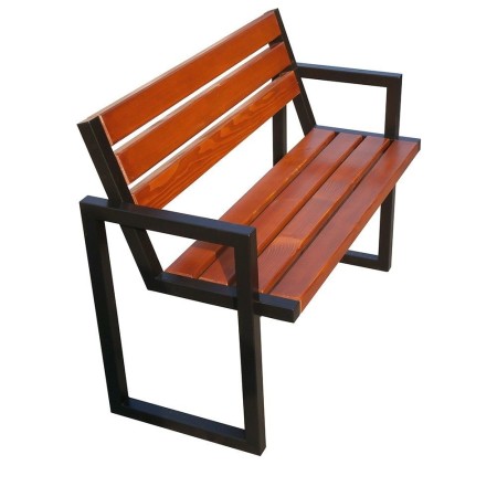 Ławka Modern III 180 cm deski świerkowe lakierowane, stalowa Kra14 Mała Architektura - 4store.pl