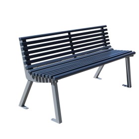 Ławka Dozen 180 cm deski świerkowe lakierowane, stalowa