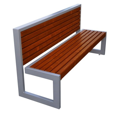 Ławka Poznańska 150 cm deski świerkowe lakierowane, stalowa Kra14 Mała Architektura - 4store.pl