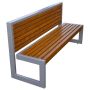 Ławka Poznańska 180 cm deski świerkowe lakierowane, stalowa Kra14 Mała Architektura - 4store.pl