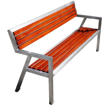 Ławka Andora 150 cm deski świerkowe impregnowane, stalowa Kra14 Mała Architektura - 4store.pl