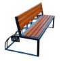 Ławka Modern ze stojakiem rowerowym 150 cm deski świerkowe impregnowane, stalowa Kra14 Mała Architektura - 4store.pl