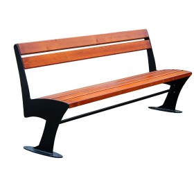 Ławka Łódzka 180 cm deski świerkowe impregnowane, stalowa