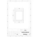 Ławka Modern bez oparcia 150 cm - rysunek techniczny z wymiarami 360x420 mm
