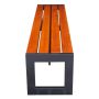 Ławka Modern PRO bez oparcia 150 cm deski świerkowe lakierowane, stalowa Kra14 Mała Architektura - 4store.pl