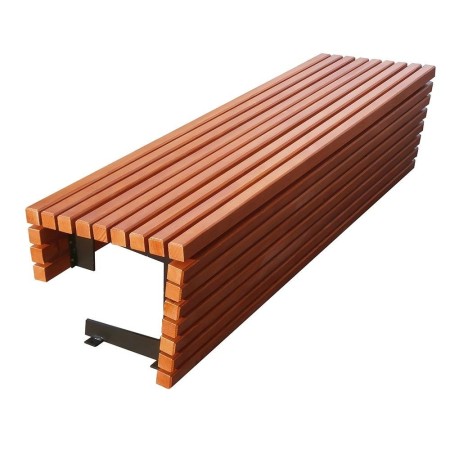 Ławka Creative 150 cm deski świerkowe lakierowane, stalowa Kra14 Mała Architektura - 4store.pl