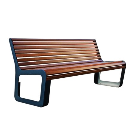 Ławka Soft 150 cm deski świerkowe lakierowane, stalowa Kra14 Mała Architektura - 4store.pl