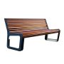 Ławka Soft 150 cm deski świerkowe lakierowane, stalowa Kra14 Mała Architektura - 4store.pl