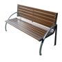 Ławka Zeus 150 cm deski świerkowe lakierowane, stalowa Kra14 Mała Architektura - 4store.pl