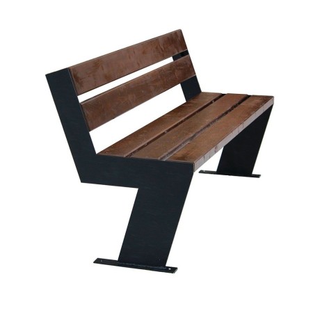 Ławka Velvo 180 cm deski świerkowe lakierowane, stalowa Kra14 Mała Architektura - 4store.pl