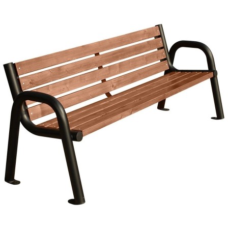 Ławka K2 II 150 cm deski świerkowe impregnowane, stalowa Kra14 Mała Architektura - 4store.pl