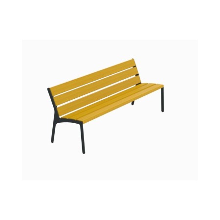 Ławka Sentra 150 cm deski świerkowe lakierowanie, stalowa Kra14 Mała Architektura - 4store.pl
