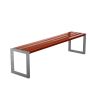 Ławka Modern Inox bez oparcia 180 cm deski świerkowe lakierowane Kra14 Mała Architektura - 4store.pl