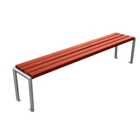 Ławka Capitis Inox bez oparcia 180 cm deski świerkowe impregnowane