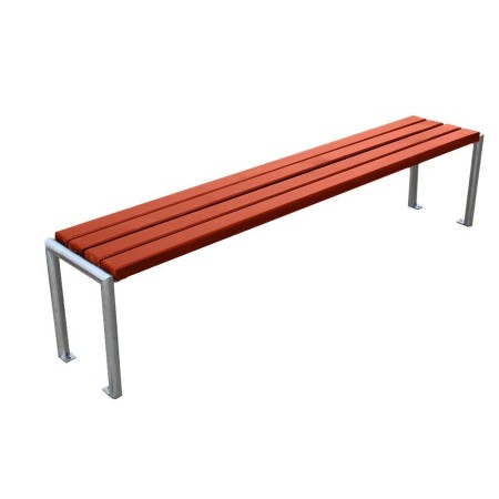 Ławka Capitis Inox bez oparcia 180 cm deski świerkowe lakierowane Kra14 Mała Architektura - 4store.pl