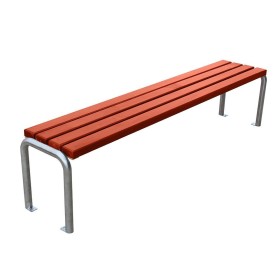 Ławka Capitis II Inox bez oparcia 150 cm deski świerkowe impregnowane