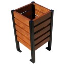 Kosz na śmieci Modern 35 l, stalowo - drewniany