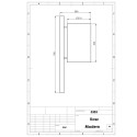 Kosz na śmieci Modern 35 l - rysunek techniczny z wymiarami