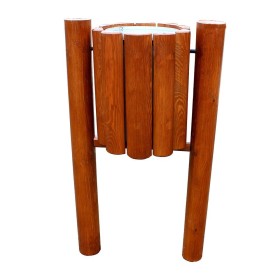 Kosz na śmieci okrągły I 45 l, drewniany