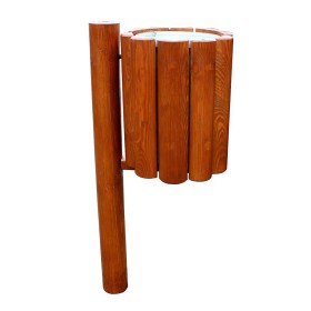 Kosz na śmieci okrągły II 45 l, drewniany