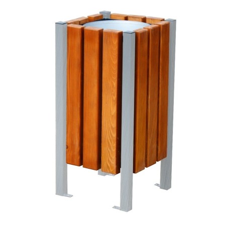 Kosz na śmieci Kwadratowy Inox 35 l Kra14 Kosze do segregacji odpadów - 4store.pl