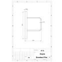 Stojak rowerowy Standard Plus - rysunek techniczny z wymiarami