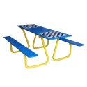 Ławostół do gier z rury, 150 cm, 2 plansze
