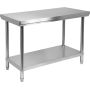 Stół centralny składany z półką 1200×600×H850 YATO Stoły nierdzewne - 4store.pl